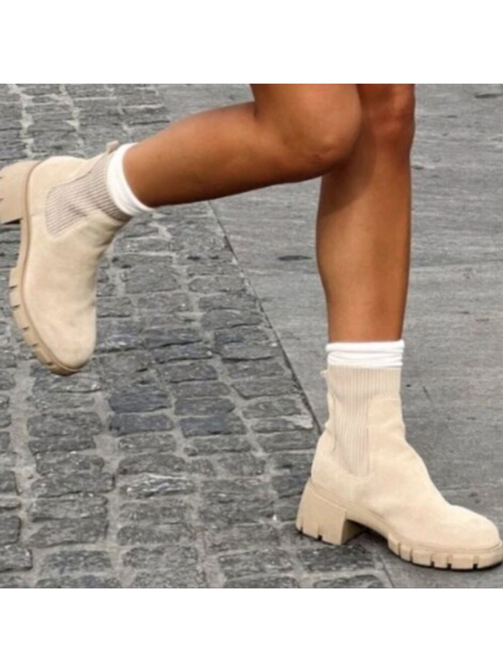 Steve Madden Tan Suede Platform Ankle Boots Size 4 Big Girls